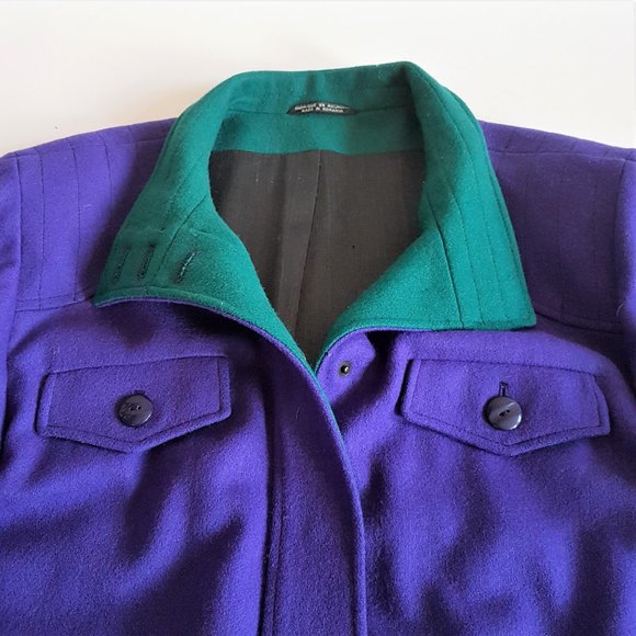 80s 90s Tradition Sears wool blend purple jacket. - Picture 9 of 15